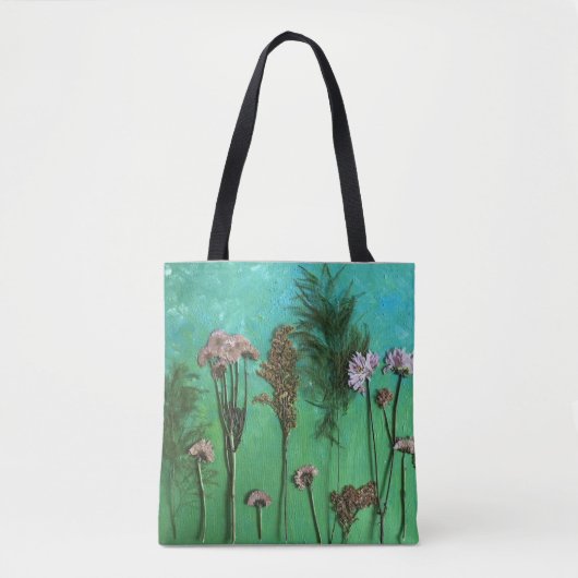 Tote Bag Fourre-tout des fleurs pressées (Devant)