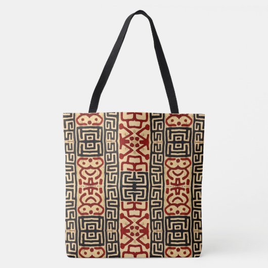 Tote Bag Fourre-tout d'impression kouba africaine en tan, n (Devant)
