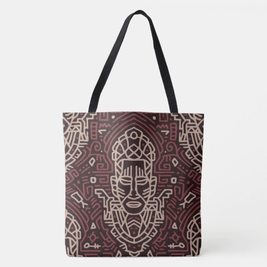 Tote Bag Fourre-tout d'impression triangulaire réversible (Devant)