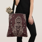 Tote Bag Fourre-tout d'impression triangulaire réversible (De près)
