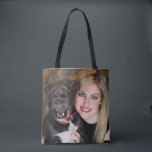 Tote Bag Fourre-tout double face photo personnalisée<br><div class="desc">Concevez votre propre fourre-tout photo recto verso avec votre photo personnalisée avec un modèle d'image fond. Téléchargez facilement vos propres photos avec votre propre caractère et des sujets chers.</div>