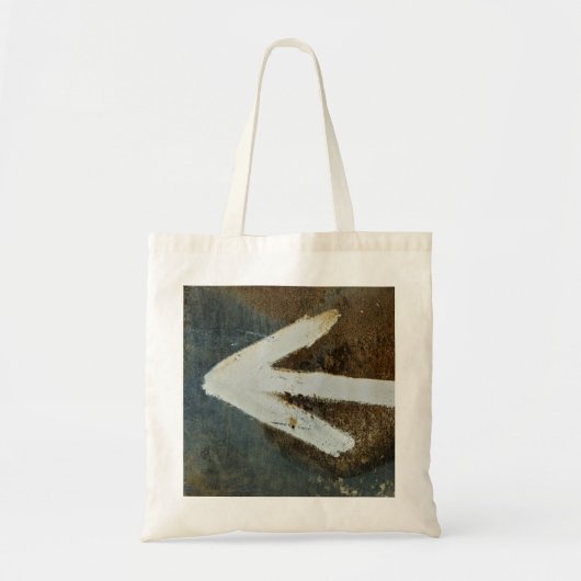 Tote Bag Fourre-tout du budget Flèche blanche (Devant)