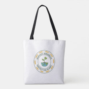 Tote Bag Fourre-tout écologique - "Harvest Kindness, Protec