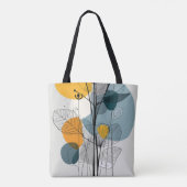 Tote Bag Fourre-tout en fleur linéaire (Dos)