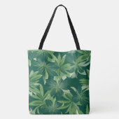 Tote Bag Fourre-tout entièrement imprimée à feuilles végéta (Dos)