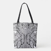 Tote Bag Fourre-tout face calmar (Dos)