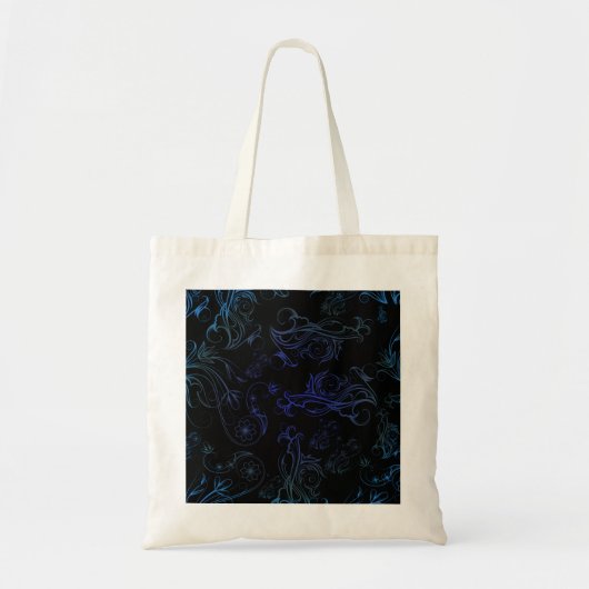 Tote Bag Fourre-tout Floral Blue Budget (Devant)