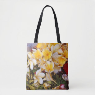 Tote Bag Fourre-tout florale jaune blanc