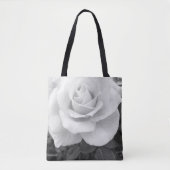 Tote Bag Fourre-tout florale noire et blanche (Devant)