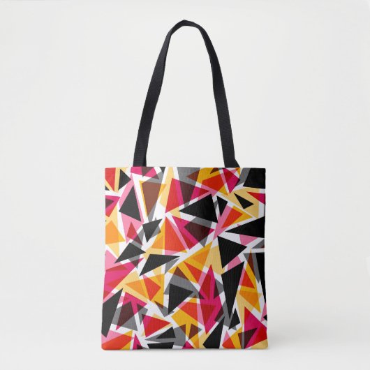 Tote Bag Fourre-tout forme des triangles géométriques sans (Devant)