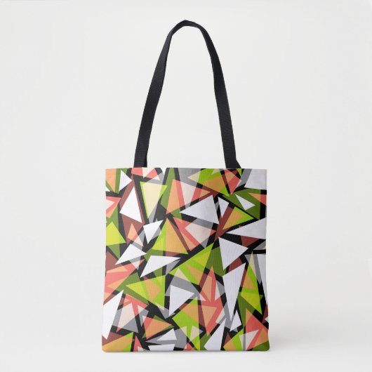 Tote Bag Fourre-tout forme des triangles géométriques sans (Devant)