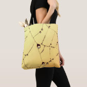 Tote Bag Fourre-tout Gold spiderweb (De près)
