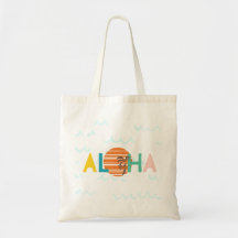 Fourre-tout graphique minimaliste "Aloha" Sunset &