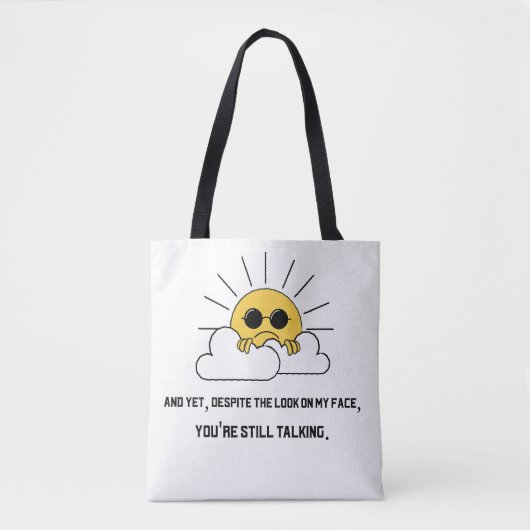 Tote Bag Fourre-tout grincheux (Devant)