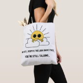 Tote Bag Fourre-tout grincheux (De près)