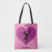 Tote Bag Fourre-tout Gymnastique rose (Devant)