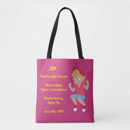 Tote Bag Fourre-tout - JoJo parfaits (magenta) (Devant)