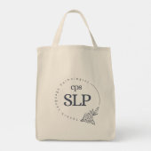 Tote Bag Fourre-tout - Logo floral foncé (Dos)