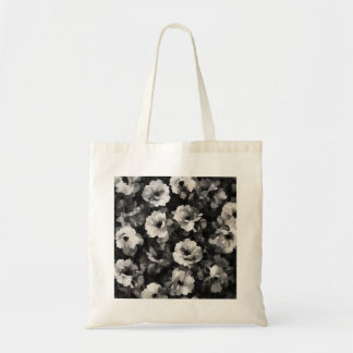 Tote Bag Fourre-tout monochrome florale Pixellée