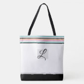 Tote Bag Fourre-tout monogramme moderne (Devant)