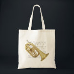 Tote Bag Fourre-tout - musique de marche d'euphonium et de<br><div class="desc">Fourre-tout avec la musique de feuille et l'euphonium de marche. Grand cadeau pour des musiciens et des mélomanes.</div>