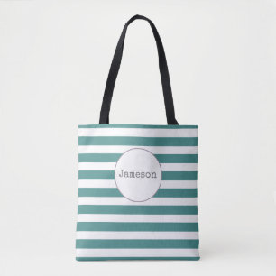 Tote Bag Fourre-tout nommé rayé