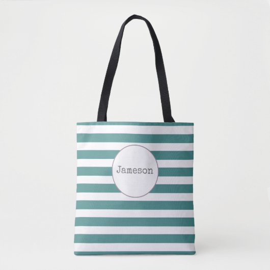 Tote Bag Fourre-tout nommé rayé (Devant)