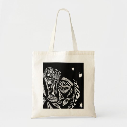Tote Bag Fourre-tout observé étoilé (Devant)