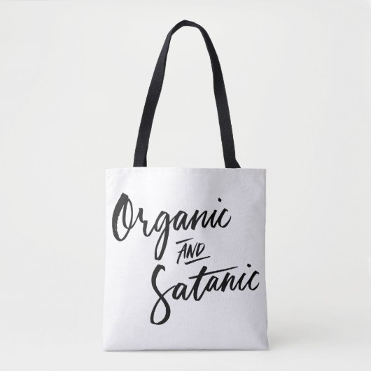 Tote Bag Fourre-tout organique et satanique (Devant)