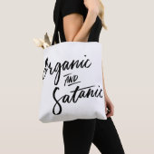 Tote Bag Fourre-tout organique et satanique (De près)