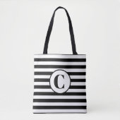 Tote Bag Fourre-tout Personnalisée Gravée Noir Et Blanc (Devant)