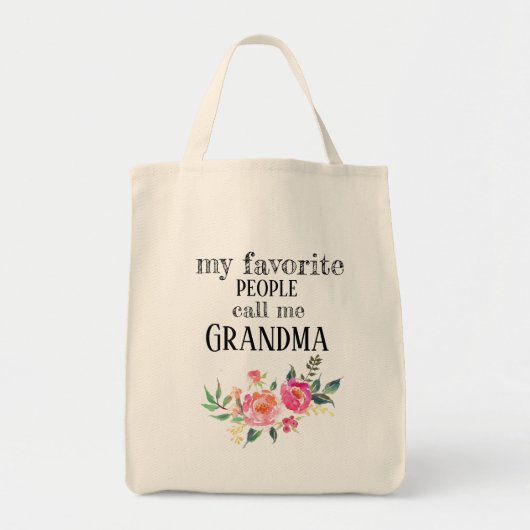 Tote Bag Fourre-tout préféré de la grand-maman (Devant)
