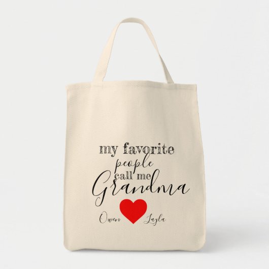 Tote Bag Fourre-tout préféré de la grand-maman (Devant)