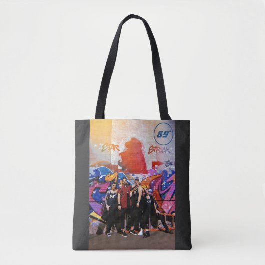 Tote Bag fourre-tout rayée 69º étoile (Devant)