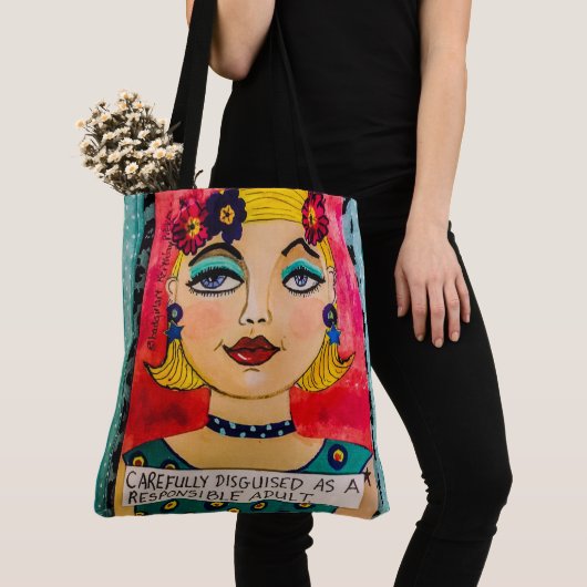 Tote Bag fourre-tout-soigneux a déguisé en tant qu'adulte (De près)