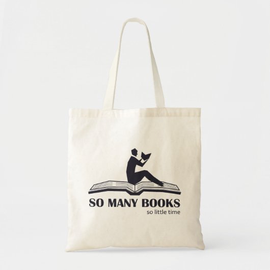 Tote Bag Fourre-tout Tant de livres si peu de temps - lectu (Devant)