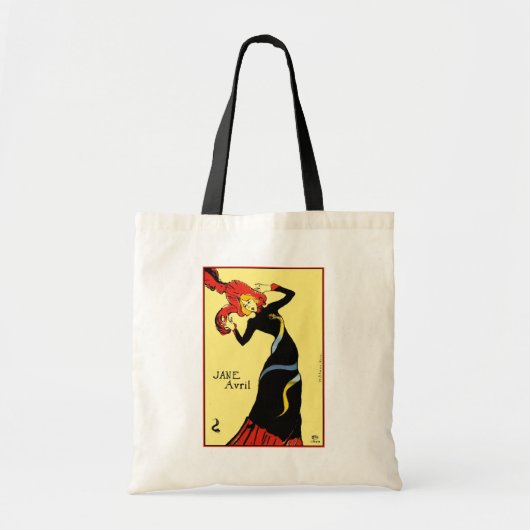 Tote Bag Fourre-tout : Toulouse Lautrec - Jane Avril (Devant)