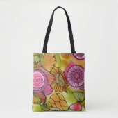 Tote Bag Fourre-tout tourbillonnant rose (Devant)