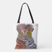 Tote Bag Fourre-tout tout-en-un - Gros Chats (blanc) (Dos)