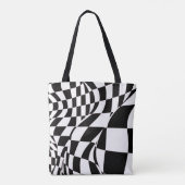 Tote Bag Fourre-tout tout-en-un - Indicateur À damiers modi (Dos)