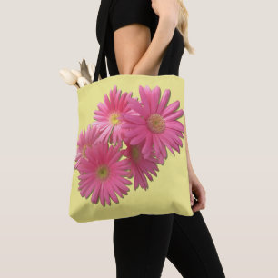 Tote Bag Fourre-tout toute entière - Faisées de Gerbera ros