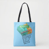 Tote Bag Fourre-tout tracée par ligne (Devant)