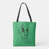 Tote Bag Fourre-tout vert lâché par camp (Dos)