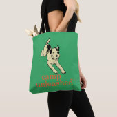Tote Bag Fourre-tout vert lâché par camp (De près)