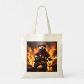 Tote Bag **"Fourrure et Flammes : Le contre-feu du pompier (Dos)