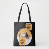 Tote Bag Fourrure Métaphysique - Humour Félin (Devant)