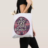 Tote Bag Fous les dames de chat pour Kamala ! (De près)
