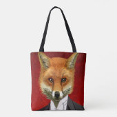 Tote Bag Fox En Costume De Soirée, Portrait (Dos)