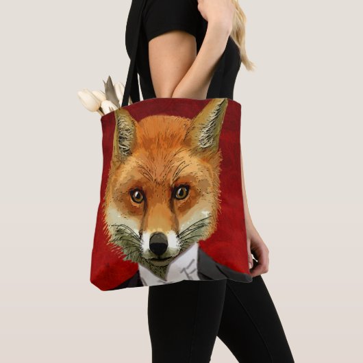 Tote Bag Fox En Costume De Soirée, Portrait (De près)