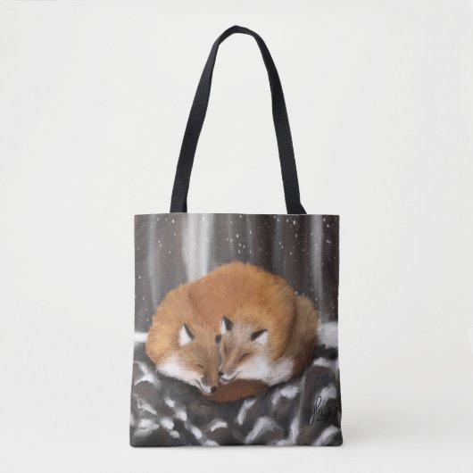 Tote Bag Fox Love sur Stone Haven (Devant)